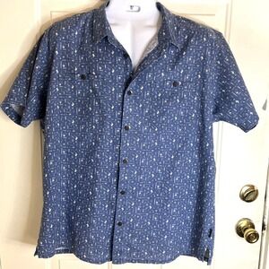Patagonia Back Step Shirt Men's XL Hemp Organic Cotton Short Sleeve #53139
